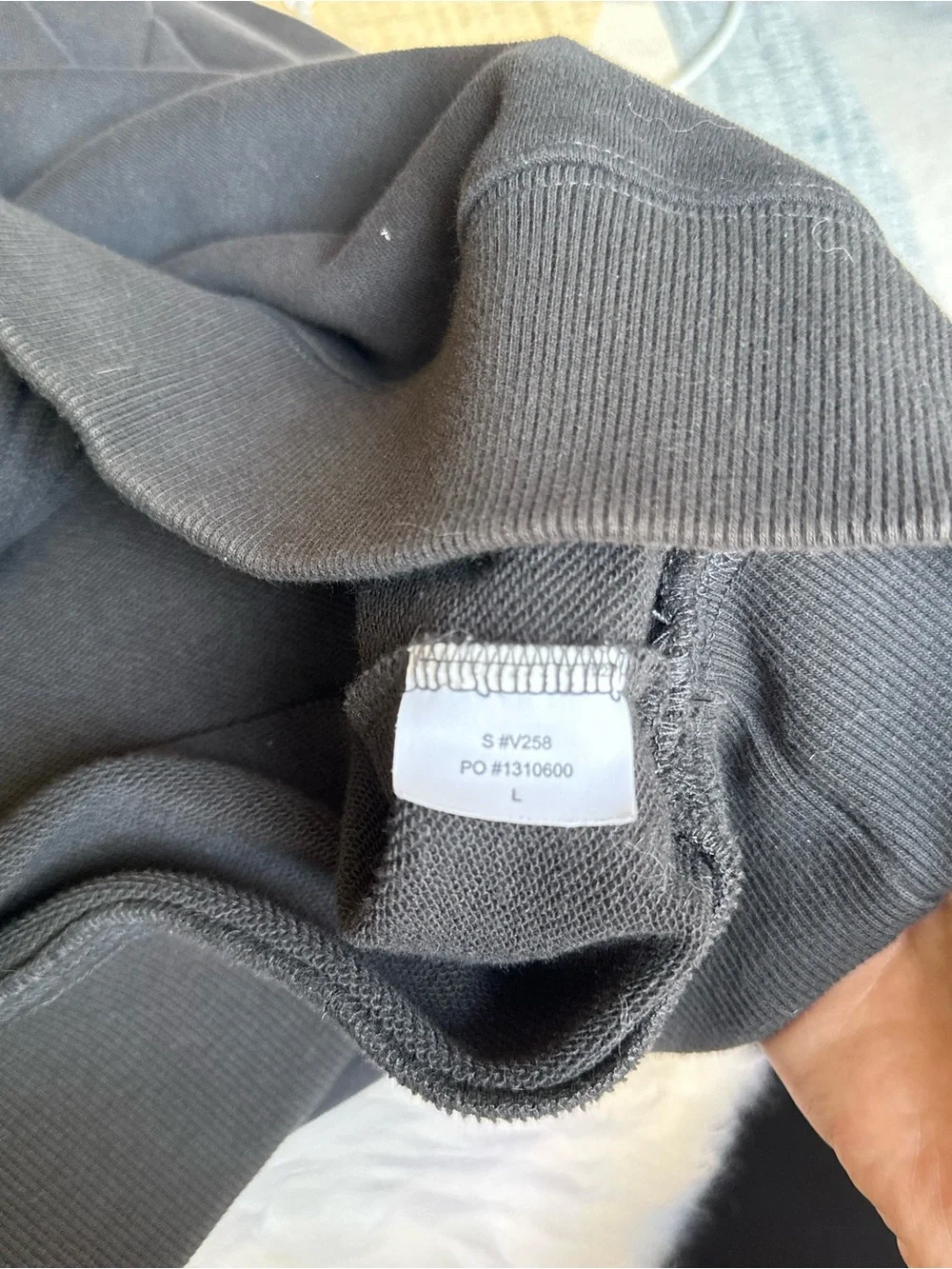 Men's Charcoal Gray Crewneck Hoodie Sweater